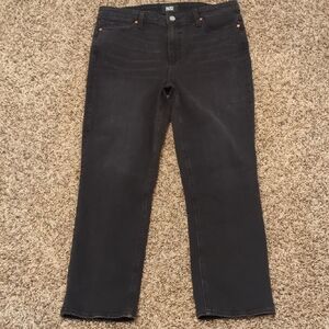 Paige Cindy endless night black high rise straight leg jeans